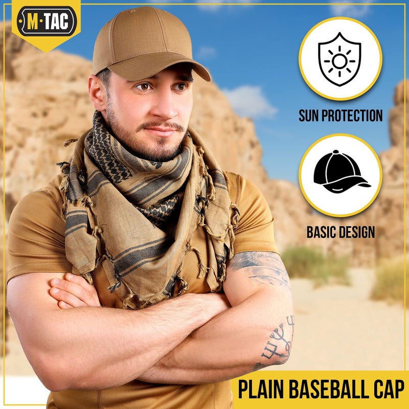 M-Tac Tactical Baseball Cap - Adjustable Plain Workout Ball Cap, Ripstop Hats for Men and Women (Coyote, M) - Image 3